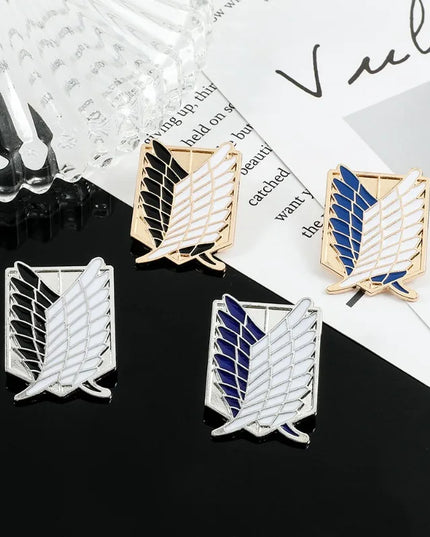 Anime Peripheral Jewelry Shirt Bag Popular Accessories Pins ZXMJ Attack on Titan Same Style Brooch Wings of Freedom Logo Badge