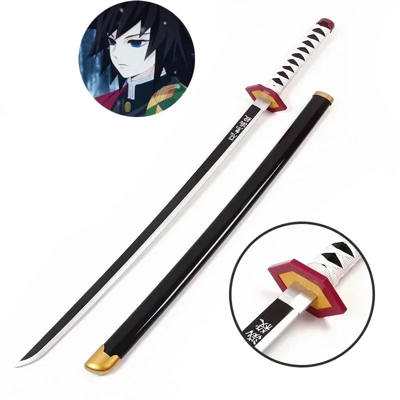 104cm Demon Slayer Katana Swords Tanjirou Zenitsu Katana Fake Sword Killer Devils Real Size Japanese Anime Cosplay Prop Toy Gift