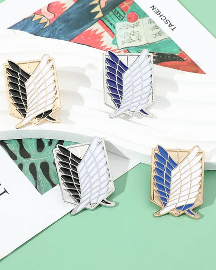 Anime Peripheral Jewelry Shirt Bag Popular Accessories Pins ZXMJ Attack on Titan Same Style Brooch Wings of Freedom Logo Badge