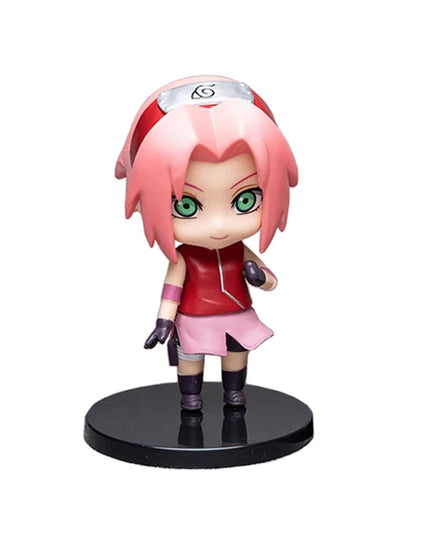 6 styles 9cm Anime Naruto Figures PVC Q Version Doll Gaara Kakashi  Figure Room Decoration Anime Figure