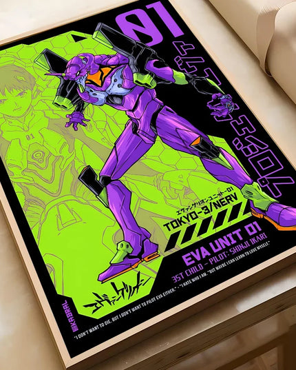 1PC G-Genesis N-NeonS E-Evangelion Poster Poster Paper Print Home Living Room Bedroom Entrance Bar Cafe Art Painting Decoration