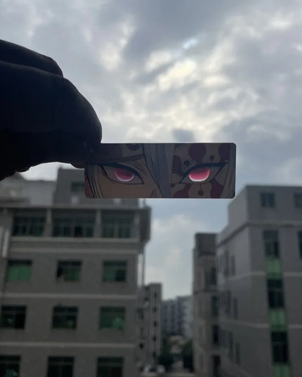 Demon Slayer Acrylic Pupil Translucency Card Key Chains Pendants Anime Twelve Kizuki Keychains Backpack Decorative Key Charm