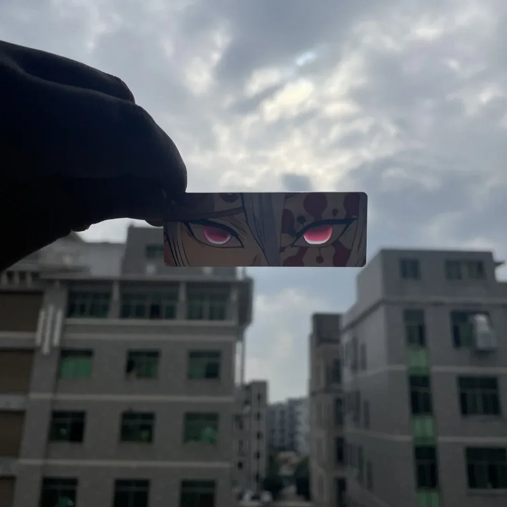 Demon Slayer Acrylic Pupil Translucency Card Key Chains Pendants Anime Twelve Kizuki Keychains Backpack Decorative Key Charm