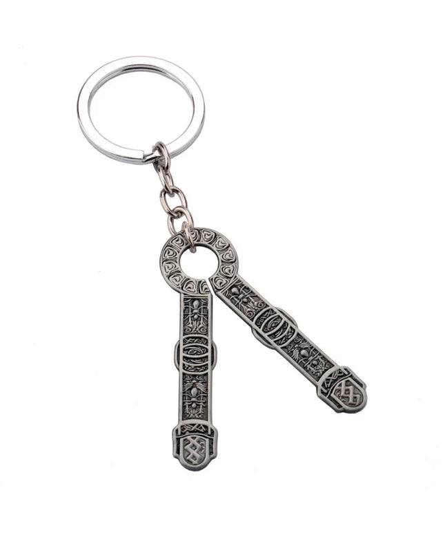 Game Vintage Elden ring Master Talisman Pendant Keychain for Men Boy Silver Color Metal Key Ring Fans Car Bag Decor Jewelry Gift