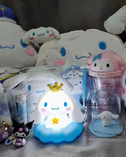 Animation Sanrios Kitty Kawaii Glowing Cloud Lamp Hello Kitty Bedside Lamp LED Night Light Cake Decoration Decoration Gift
