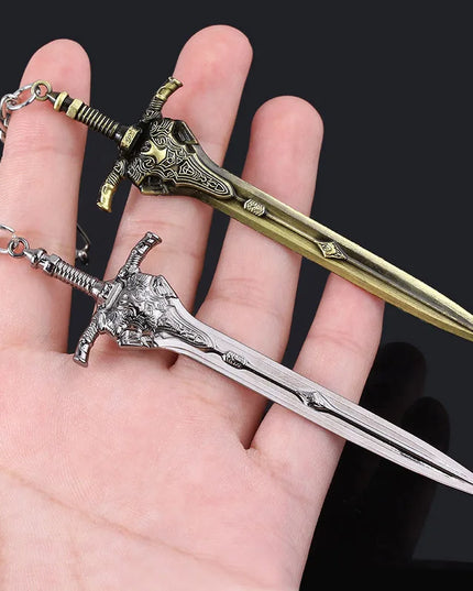 Game Dark Souls Keychain Sun Knight Shield Ornstein Artorias Sword Smough Hammer Key Chain Pendant Cosplay Jewelry