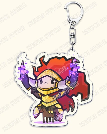 Video Game Dark Souls Keychains for Women Accessories Bag Bloodborne Malenia Melina Keyrings Jewelry Fans Gaming Friends Gift