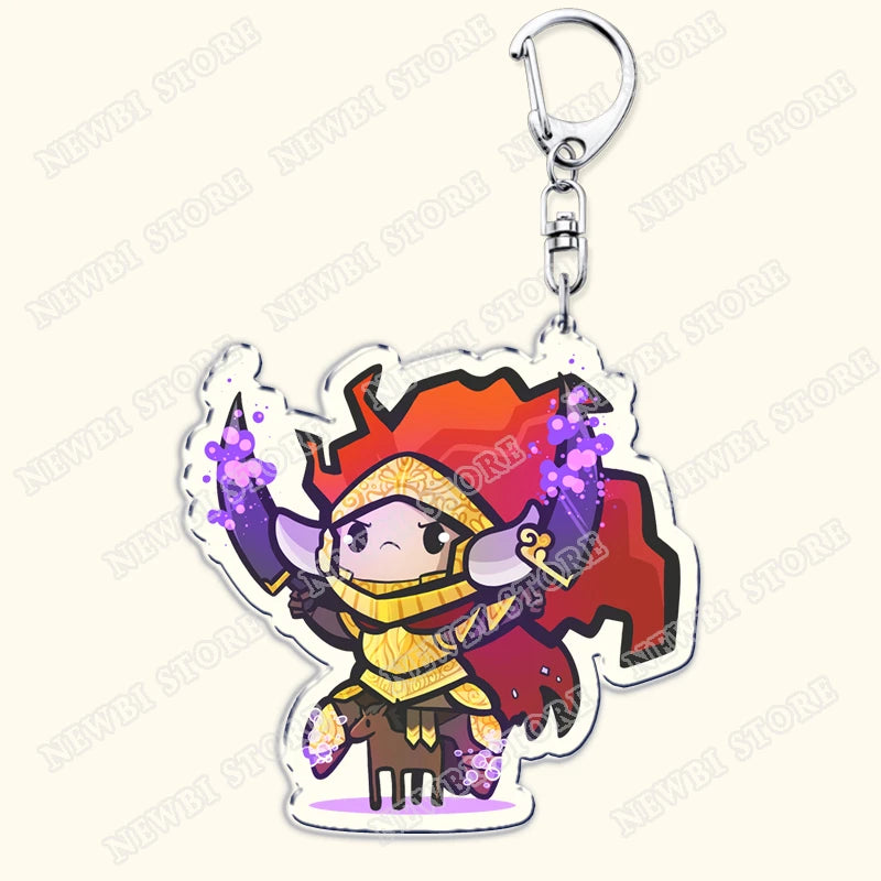Video Game Dark Souls Keychains for Women Accessories Bag Bloodborne Malenia Melina Keyrings Jewelry Fans Gaming Friends Gift