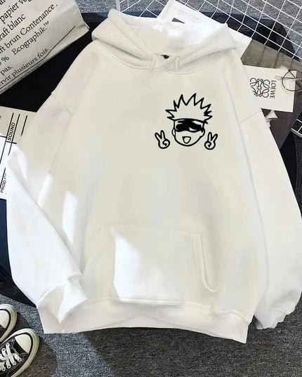 2024 Spring Autunm Unisex Jujutsu Kaisen Anime Hoodies Sweatshirts Large Animated DesignsKawaii Gojo Satoru Graphic Streetwear