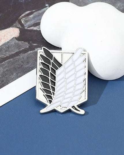 Anime Peripheral Jewelry Shirt Bag Popular Accessories Pins ZXMJ Attack on Titan Same Style Brooch Wings of Freedom Logo Badge