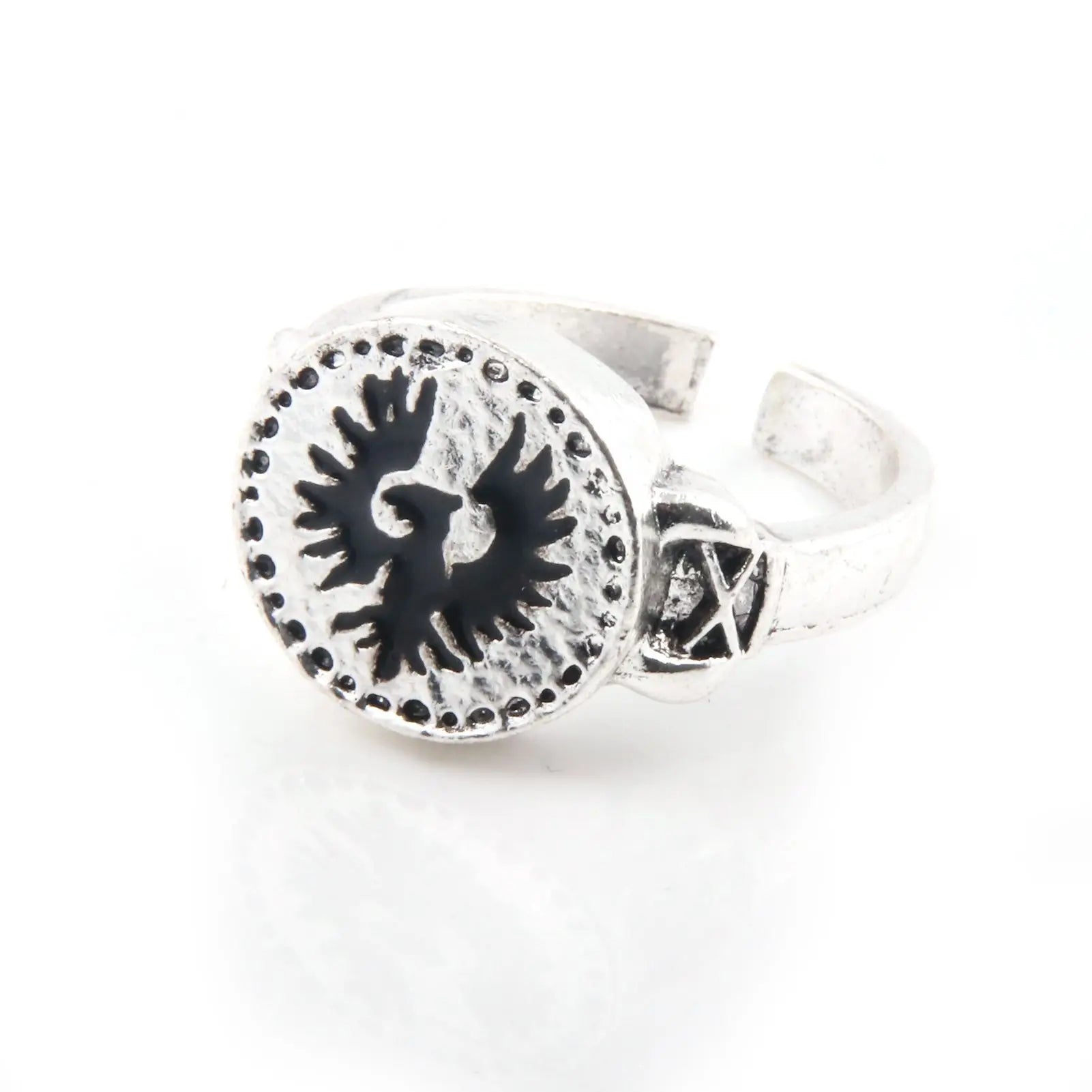 Game Dark Souls Ring Black Red Sapphire Vintage Style Ring Adjustable Metal Rings For Women Men Cosplay Jewelry Accessories Gift