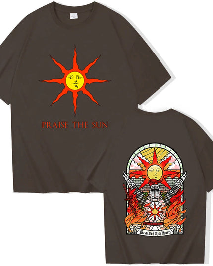 Dark Souls Praise The Sun T-shirt Man Women Harajuku O-neck Summer Casual Shirt