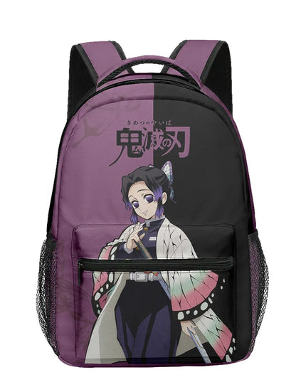 Anime Demon Slayer Tanjiro Nezuko 3D Printed Backpack for College Students Large School Bag 15 Inch Laptop Bag Middle School