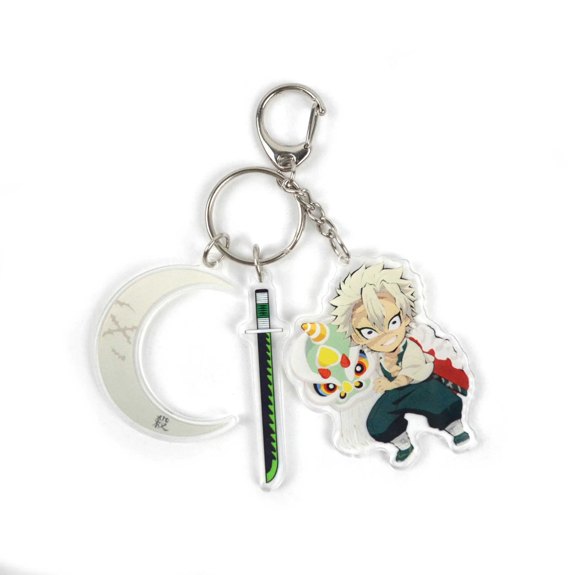 Demon Slayer Anime Character Tokitou Muichirou Uzui Tengen Tanjirou Acrylic Keychain Pendant Accessories