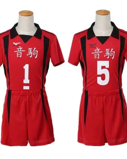 Anime Haikyuu Nekoma Jersey Uniform Wig Kenma Kozume Tetsurou Kuroo Cosplay Costume No. 5 No 1 Sweaters Short Sleeve Sportswear