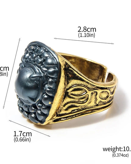 Game Dark Souls Ring Black Red Sapphire Vintage Style Ring Adjustable Metal Rings For Women Men Cosplay Jewelry Accessories Gift