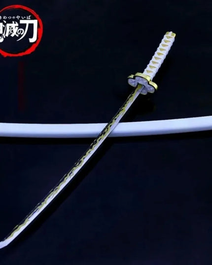 25cm Demon Slayer Katana Swords Kimetsu No Yaiba Samurai Sword Real Size Japanese Katana Anime Cosplay Prop Home Decoration