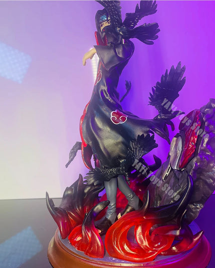 Naruto Anime Figure Uchiha Itachi Pvc Action Figure Toy Naruto Shippuden Uchiha Itachi And Crow Collection Model Toy 25cm