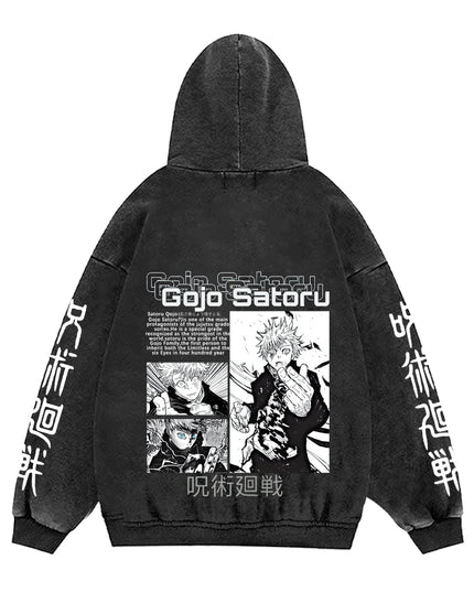Jujutsu Kaisen Anime Hoodies Men Women 100%Cotton Toji Gothic Manga Sweatshirts Vintage Casual Pullover Fashion Streetwear Daily