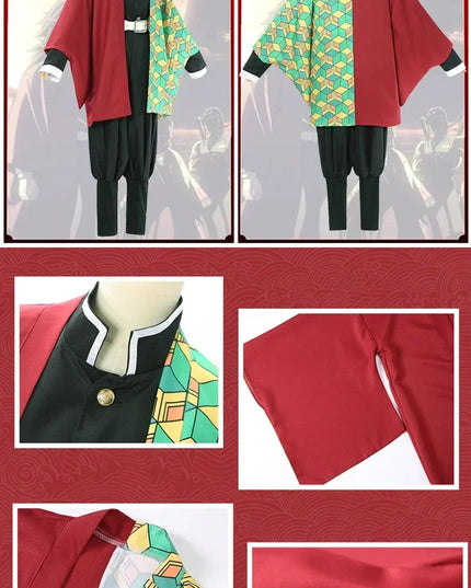 New Demon Slayer Cosplay Tanjiro Nezuko Cosplay Kids Shinobu Costume Japanese Anime Cartoon Halloween Costume Christmas Gifts