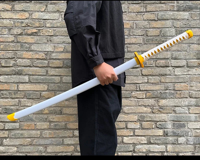 104cm Demon Slayer Katana Swords Tanjirou Zenitsu Katana Fake Sword Killer Devils Real Size Japanese Anime Cosplay Prop Toy Gift