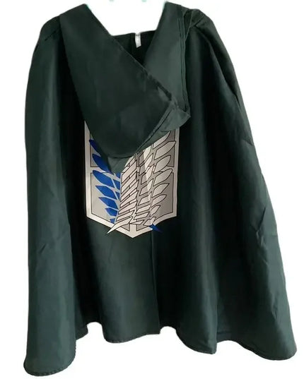 Adult Anime Attack on Titan Cosplay Costumes Giant Cloak with Hat Shingeki No Kyojin Scouting Legion Green Cape Mens Clothes
