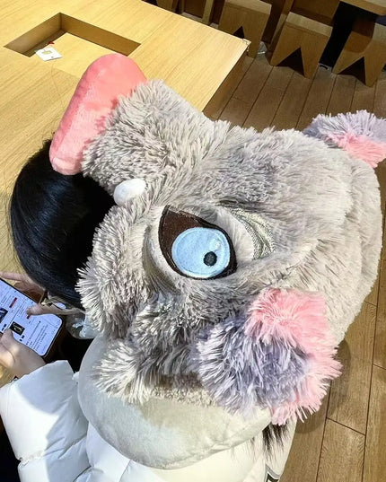 Cosplay Prop Wild Boar Head Plush Hat Demon Slayer Hashibira Inosuke Warm Headgear Japanese anime Stuffed Anime Plushies Gift
