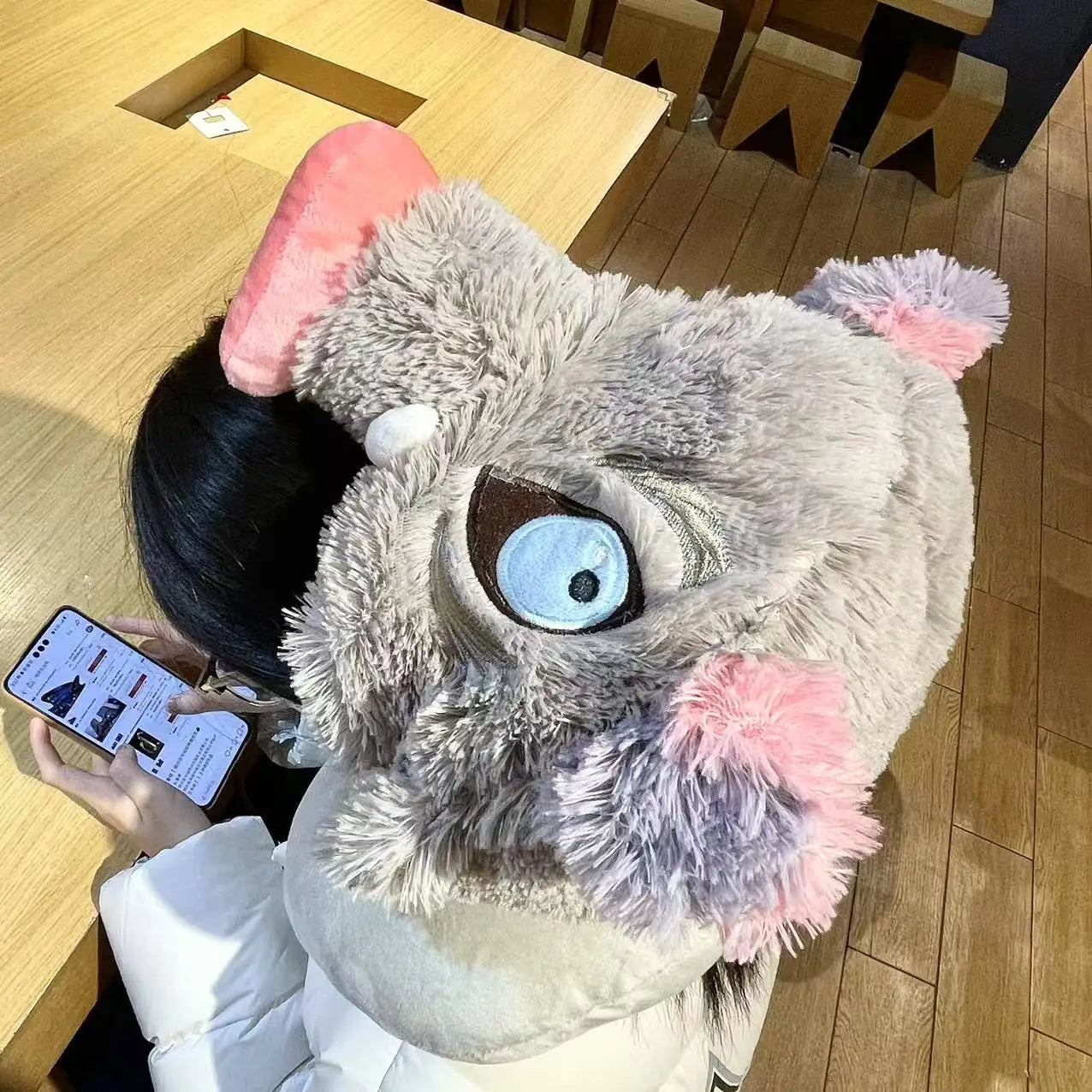Cosplay Prop Wild Boar Head Plush Hat Demon Slayer Hashibira Inosuke Warm Headgear Japanese anime Stuffed Anime Plushies Gift