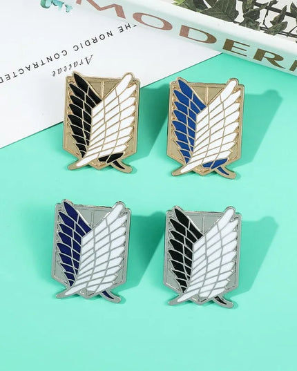 Anime Peripheral Jewelry Shirt Bag Popular Accessories Pins ZXMJ Attack on Titan Same Style Brooch Wings of Freedom Logo Badge