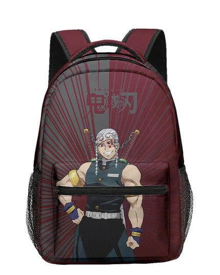 Anime Demon Slayer Tanjiro Nezuko 3D Printed Backpack for College Students Large School Bag 15 Inch Laptop Bag Middle School