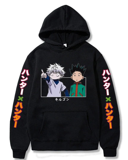 Hunter X Hunter Japan Anime Men Women Hoodies Harajuku Gon Killua Print Plus Size Sweatshirt Unisex Autumn Winter Streetwear