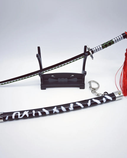 Demon Slayer Peripherals Tanjiro, Agatsuma Zenitsu Katana Full Metal Weapons Bounce Jump Knife Crafts Toy Sword Model Ornaments