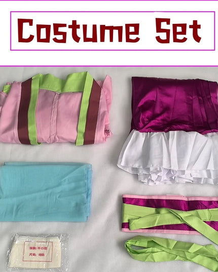 Maomao Cosplay Costume Wig Anime The Apothecary Diaries Pink Dress Halloween Party for Women