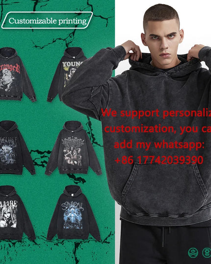 Jujutsu Kaisen Anime Hoodies Men Women 100%Cotton Toji Gothic Manga Sweatshirts Vintage Casual Pullover Fashion Streetwear Daily