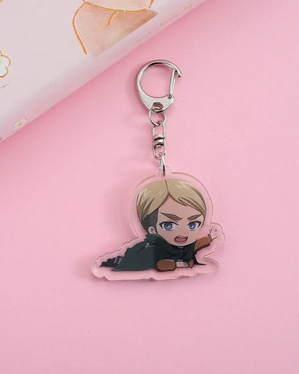 Attack On Titan Acrylic Keychain Cartoon Character Ornament Key Bag Pendant Clothing Accessories