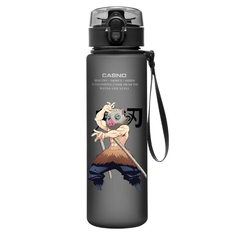 560Ml Demon Slayer Cup Drinking Outdoor Water Bottle Nezuko Tanjirou Children Portable Plastic Large Capacity Cup Christmas Gift