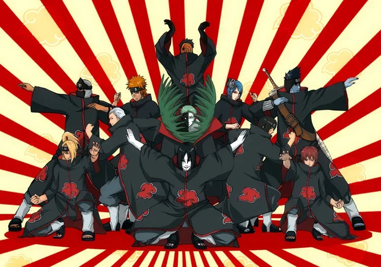 Anime Akatsuki Headband Sasori Uchiha Itachi Ring Sets Cosplay Costumes Props Pain Orochimaru Ninja Accessories