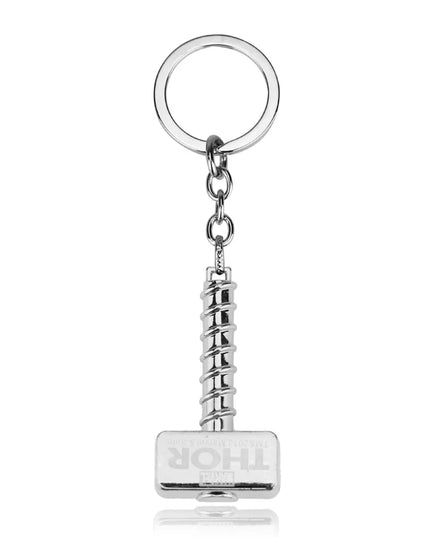 Marvel The Avengers Thor Hammer Metal Key Chain Keyring Men Women Key Holder Car Keychain Accessories Backpacks Gift