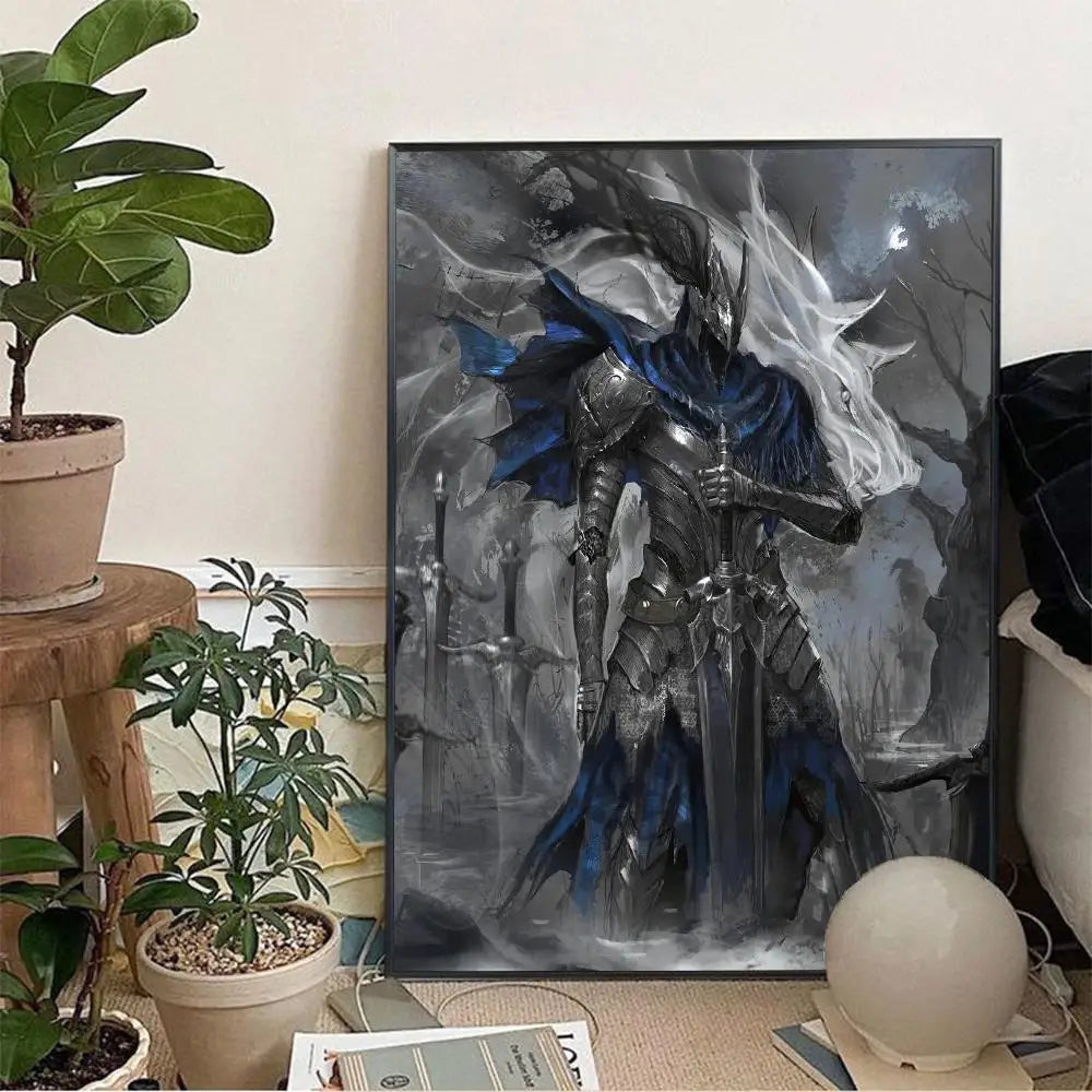 1pc DARK SOULS Adventure Game Poster Wall Art Home Decor Room Decor Digital Painting Living Room Restaurant Kitchen Art