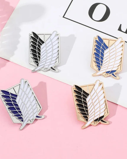 Anime Peripheral Jewelry Shirt Bag Popular Accessories Pins ZXMJ Attack on Titan Same Style Brooch Wings of Freedom Logo Badge