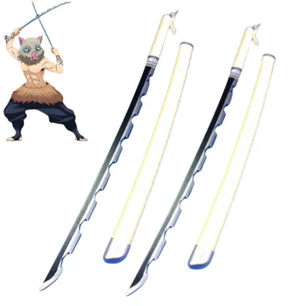 41in/104cm Demon Slayer Katana Anime Ninja Sword Demon Slayer Cosplay Prop Knife Real Size Samurai Sabre Japonesa Katana Sword