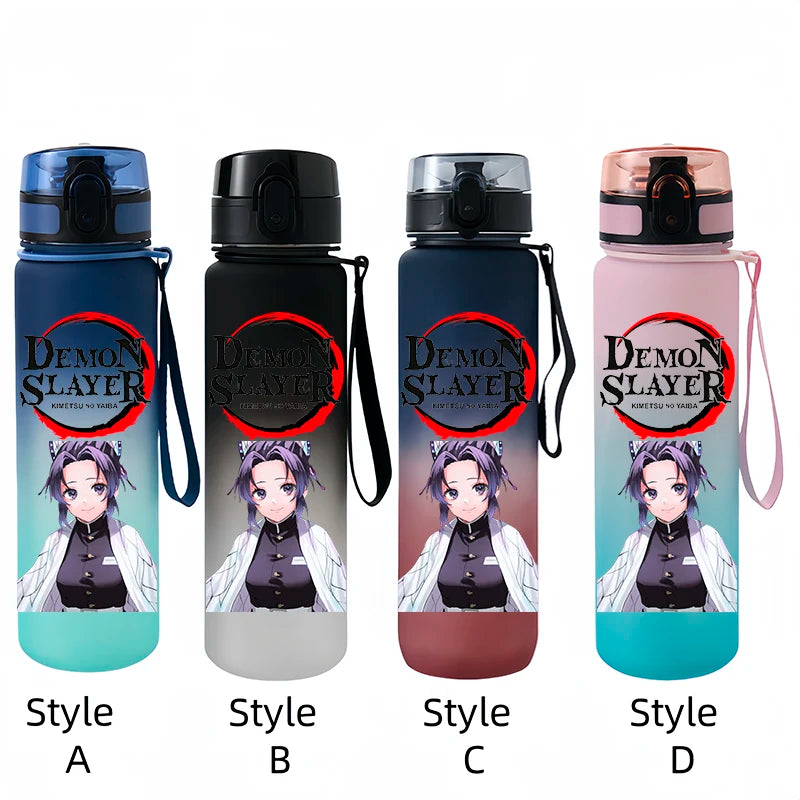 Demon Slayer Tanjirou Water Cup Drinking Outdoor 650ml Nezuko Water Bottle Children Portable Plastic Cartoon Large Capacity