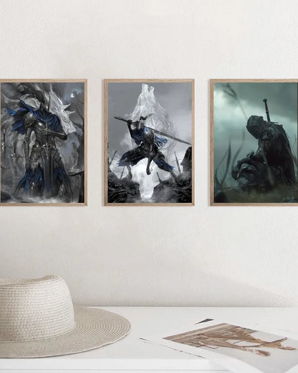 1pc DARK SOULS Adventure Game Poster Wall Art Home Decor Room Decor Digital Painting Living Room Restaurant Kitchen Art