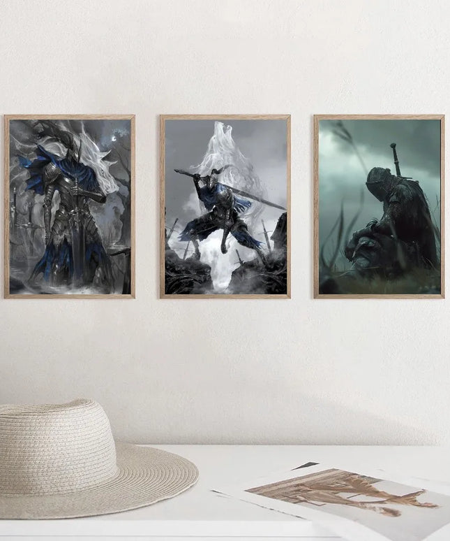 1pc DARK SOULS Adventure Game Poster Wall Art Home Decor Room Decor Digital Painting Living Room Restaurant Kitchen Art