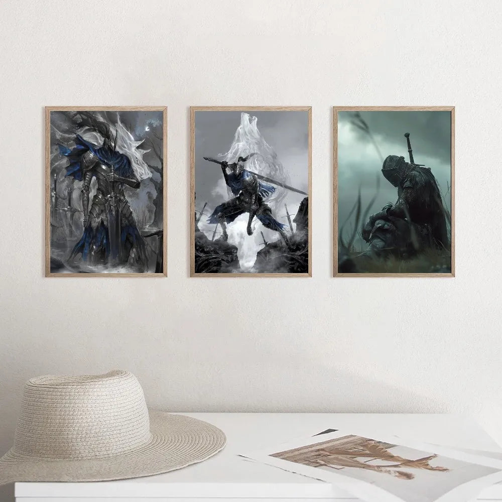 1pc DARK SOULS Adventure Game Poster Wall Art Home Decor Room Decor Digital Painting Living Room Restaurant Kitchen Art