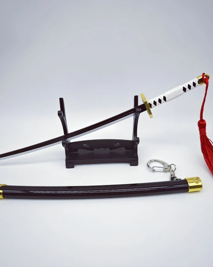 Demon Slayer Peripherals Tanjiro, Agatsuma Zenitsu Katana Full Metal Weapons Bounce Jump Knife Crafts Toy Sword Model Ornaments