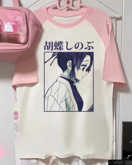 Mitsuri top women anime t shirt girl 2000s Japanese funny clothing
