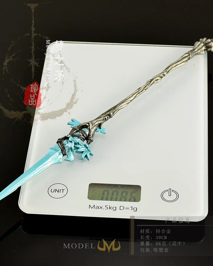 30cm/11.81in Eldenn Game Peripheral Weapon Model Dream Spear Metal Handicraft Ornament Collection Desktop Display Gift Toys Boys