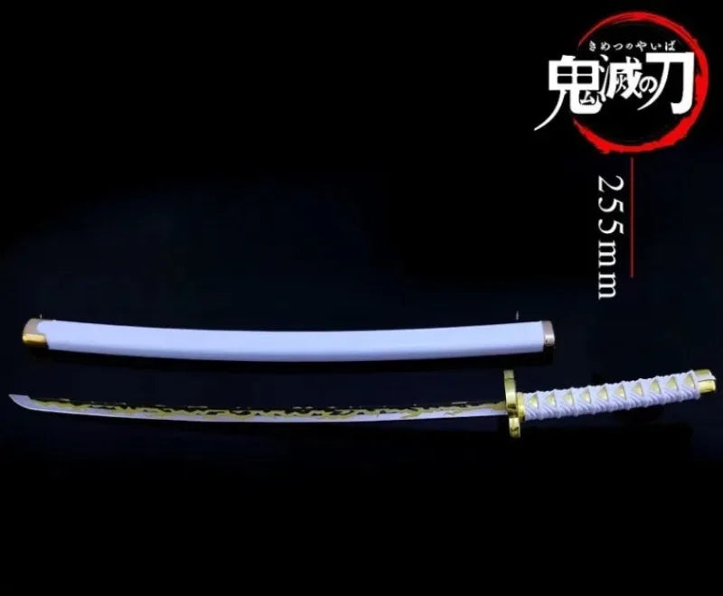 25cm Demon Slayer Katana Swords Kimetsu No Yaiba Samurai Sword Real Size Japanese Katana Anime Cosplay Prop Home Decoration