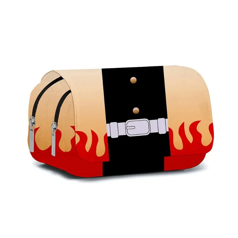 Demon Slayer 3D Anime Pen Bag Student Storage Bag Tanjirou Nezuko Zenitsu Giyuu Cartoon Pen Box Cute Boys Girls Pencil Case